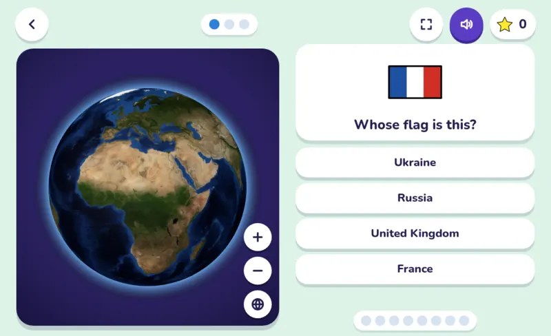 Map Quiz, a screen from the game